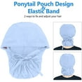 thumbnail image 3 of FUNUONY Dental Scrub Caps Adjustable Working Cap With Button,Cotton Working Hat Sweatband, Elastic Tie Back Hats Women Ponytail Pouch Hats,Long Hair Unisex Hats With Sweatband Dental Caps for Women S, 3 of 6