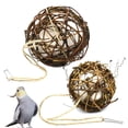 thumbnail image 1 of Bird Chewing Ball Hanging: 2PCS Vine Cotton Parrot Cage Toy Parakeets Bite Toy, 1 of 10
