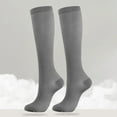 thumbnail image 2 of Tiqkatyck Compression Socks Clearance, Copper Fiber Compression Nylon Pressure Calf Socks Outdoor Sports Socks Multi Color Sequential Socks Warm Socks Compression Socks for Women Grey S, 2 of 3