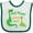 White and Green, variant on Inktastic My Mimi Loves Me Grandson Dinosaur Boys Baby Bib