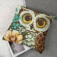thumbnail image 7 of Throw Pillow Covers Cartoon Green Cute Cartoon Owl Cushion Pillow Case Home Decor Pillowcase, 7 of 7