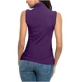 thumbnail image 5 of Women's Sleeveless Turtleneck T-Shirt Basic Stretch Layer Comfy High Neck Tank Top Lightweight Slim Shirt, 5 of 5
