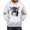 White, variant on Men's Autumn Winter Hooded Sweatshirt Cattle Print Long Sleeve Comfortable Casual Pullover Top for Cool Weather