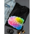 thumbnail image 3 of Im Blessed Colors  My Church My Faith Women Black T-Shirt, Female Small, 3 of 4