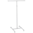 thumbnail image 2 of SSWBasics Boutique White Pipe 2-Way Clothing Rack with Straight Arms - 48"-72"H x 18½" x 24½"W, 2 of 2