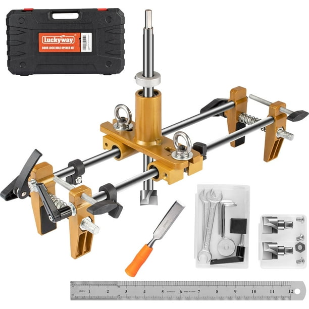 Kit abridor de orificios para cerraduras Luckyway Lock Mortizer para puerta de madera