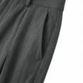 thumbnail image 6 of Bzdzmqm Women's Corduroy Pants Casual High Waisted Trousers with Pockets Elastic Waist Baggy Wide Leg Loose Trousers, Gray S, 6 of 7