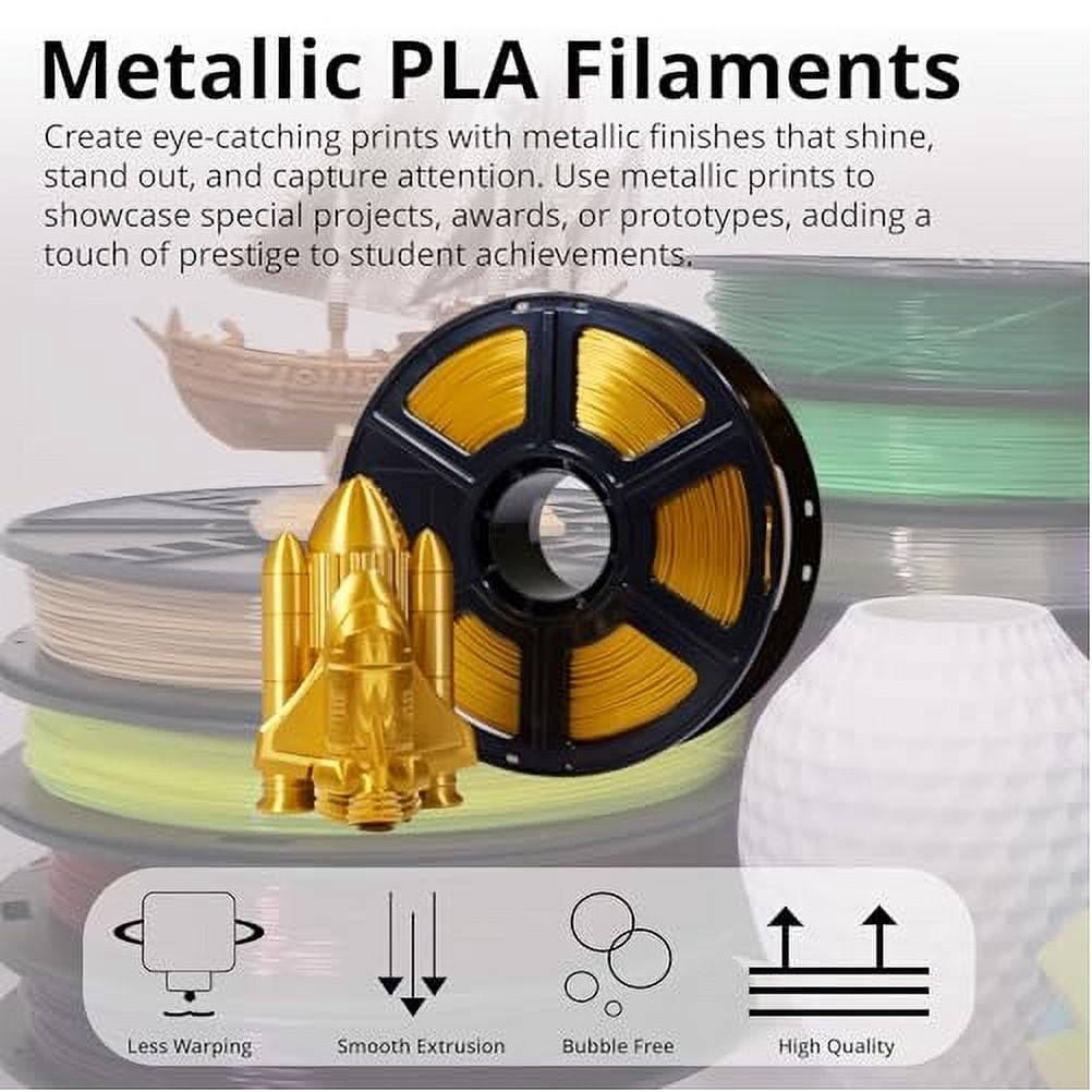 MakerBot 375-0085A Metallic Color Series 1.75mm PLA Filament for Sketch and Sketch Large Printers (Crown Gold, 2.2 Lb)