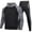 Black, variant on Mens Tracksuit 2 Piece Hoodie,Solid Jogging Activewear Long Sleeve Pullover Hoodies and Pants Athletic Sweatsuit Set