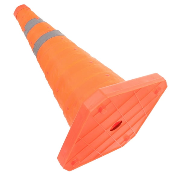 SHOWERORO 1Pcs Large Traffic Cones with Triangular Base for Road Safety 17.68X9.63X9.63in