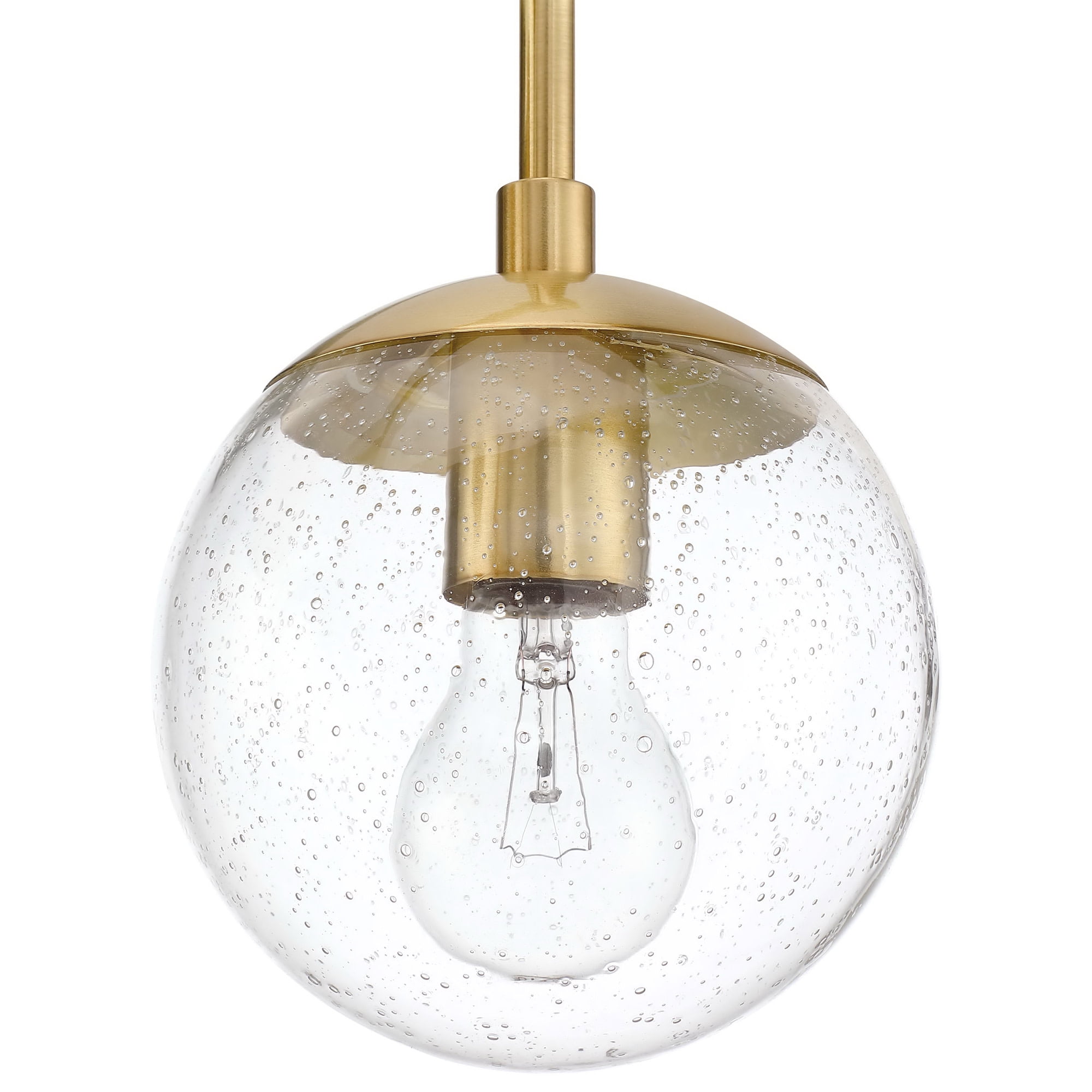 Design House WM958888-SG Gracelyn Modern Indoor Dimmable 3-Light Bathroom Vanity Light with Clear Seedy Glass for Above the Mirror, Satin Gold