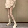 thumbnail image 1 of Bas Aguichant en Dentelle pour Femmes Chaussettes Genou Anti-Accrocs Collants Résille Boîte de Nuit Fête Fleur Filet Creux Bas de Compression 20 OPP Carte, 1 of 6