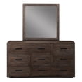 thumbnail image 2 of Benzara Seven Drawer Wooden Dresser with Metal Pull Handles , Espresso Brown, 2 of 3