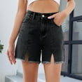 thumbnail image 4 of Levmjia Women Denim Shorts High Waisted Casual Button Pocket Stretch Comfortable Summer Fashion Jeans Shorts for Women Plus Size Sale, 4 of 7