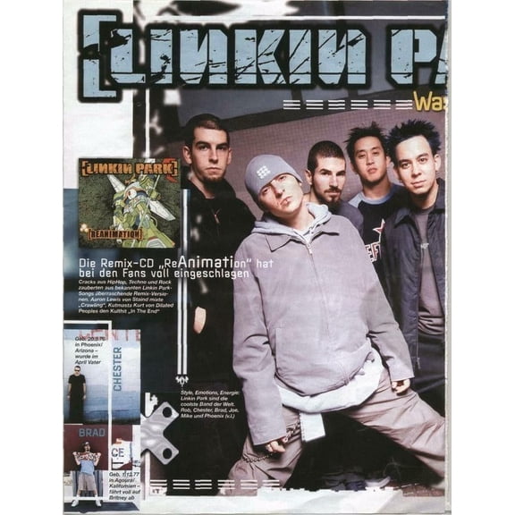Linkin Park Reanimation Era Poster Early 2000s Rock Band Wall Art Music Decor Size 24x36 Unframed Poster