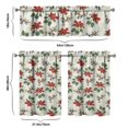 thumbnail image 6 of Kitchen Curtains 36 Inch Short - 3 Panel Set, Vintage Floral Butterfly Bee Botanical Print, Rod Pocket Window Curtain for Farmhouse, Modern Rustic, Spring Summer Decor, Easy Wash, 6 of 6