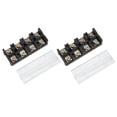 thumbnail image 3 of Block 2 Pcs Terminal Block Dual Rows 60A 600V Compact Terminal Block Barrier Strip with PC Shell for Power Distribution System, 3 of 7
