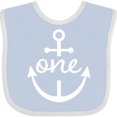 thumbnail image 3 of Inktastic 1st Birthday Anchor Nautical Boys or Girls Baby Bib, 3 of 4