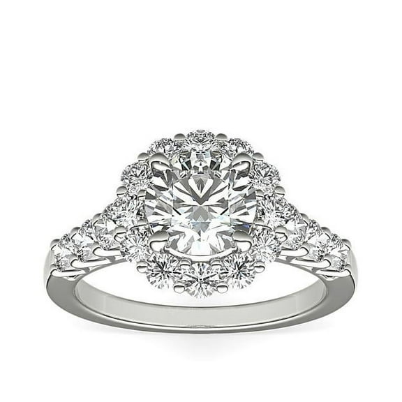 1.50 Ct Round Cut Beautiful Solitaire Natural Diamond Wedding Ring for Ladies Solid 14K White Gold Size 7 (F-G/VS1) by Diamond-Capitals