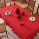 thumbnail image 4 of Mantel de mezcla de algodón con volantes de color liso, rústico, rectangular, cuadrado, para decoración de casa de campo, cocina, comedor, mesa y patio., 4 of 8