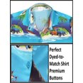 thumbnail image 4 of HAPPY BAY Women's Button Down Blouses Funky Vacation Button up Summer Camp Beach Party Blouse Short Sleeve Hawaiian Tops Tropical Shirts for Women XXL Sky, Holiday Tribal, 4 of 6