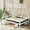 White with Stairs-F, variant on Bellemave Twin Size Floor Bed with House-shaped Roof and Fence Twin Wood House Floor Bed Frame with Guardrails Montessori House Bed, Natural