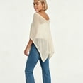thumbnail image 5 of Women’s Open Knit Mesh Poncho Shawl, Lightweight Loose Batwing Sleeve See-Through Cape Cover Up S/M/L for Daily Casual Outfit, 5 of 5