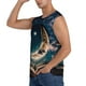 thumbnail image 3 of Balery Artistic Starry Sky Moon Book Camisetas sin mangas para hombre, absorbe la humedad y protege contra el mal olor.-Medium, 3 of 7