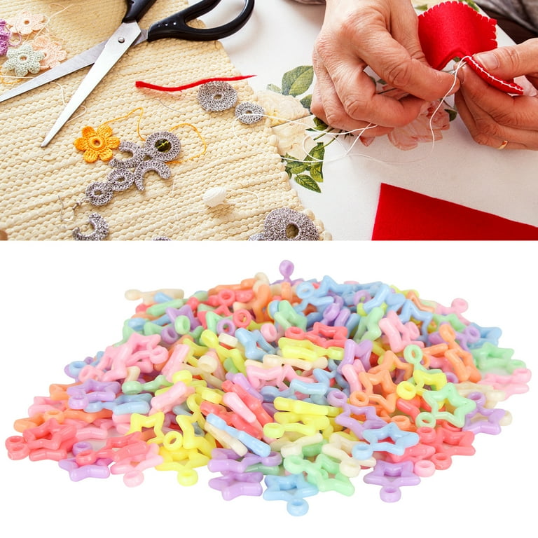 Craft Beads, 5-Pointed Star Shaped Crafts Supplies Colorful Plastic Beads  For Bracelets Earrings For Making Necklaces 