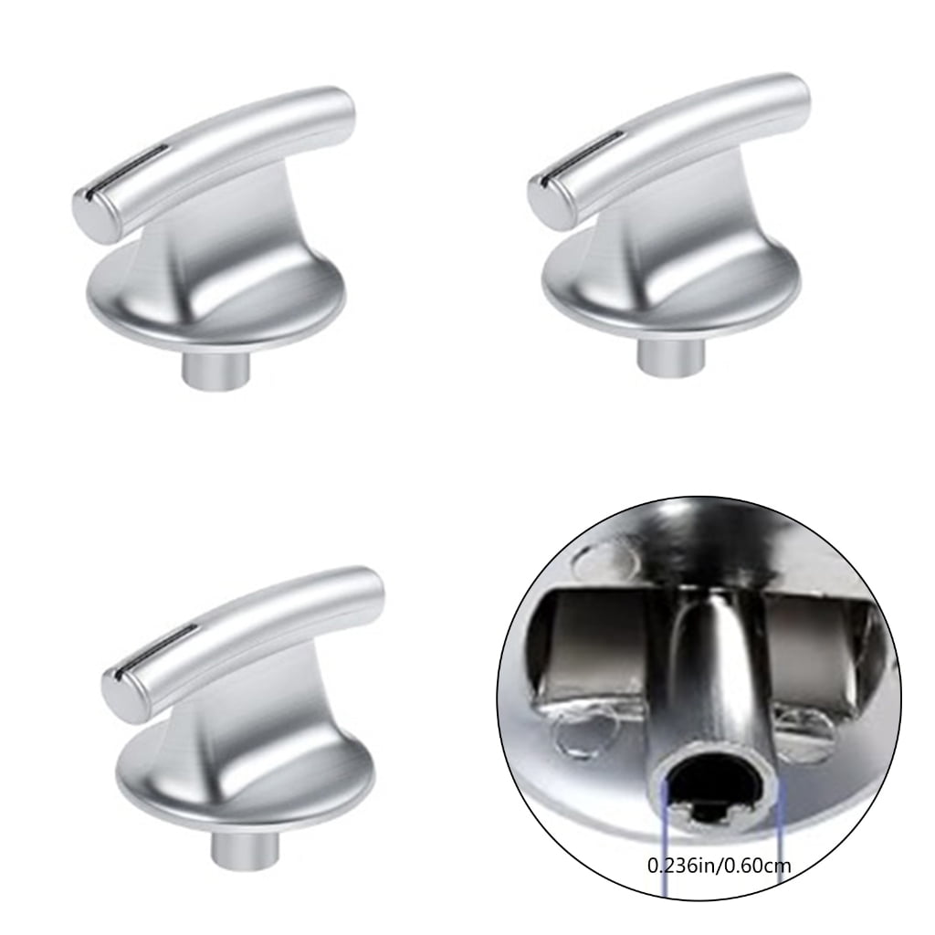5PCS Gas Stove Handle Replacement Rustproof Design Precise Flame Adjustment Control Knob Plastic Texture for Repair