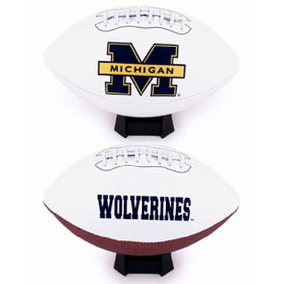 Michigan Wolverines Full Size Embroidered Football