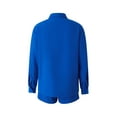 thumbnail image 6 of KOMOO Women 2Pcs Shorts Sets Solid Color Lapel Long Sleeve Button-Down Shirt Elastic Drawstring Shorts Outfits Tracksuit, 6 of 9