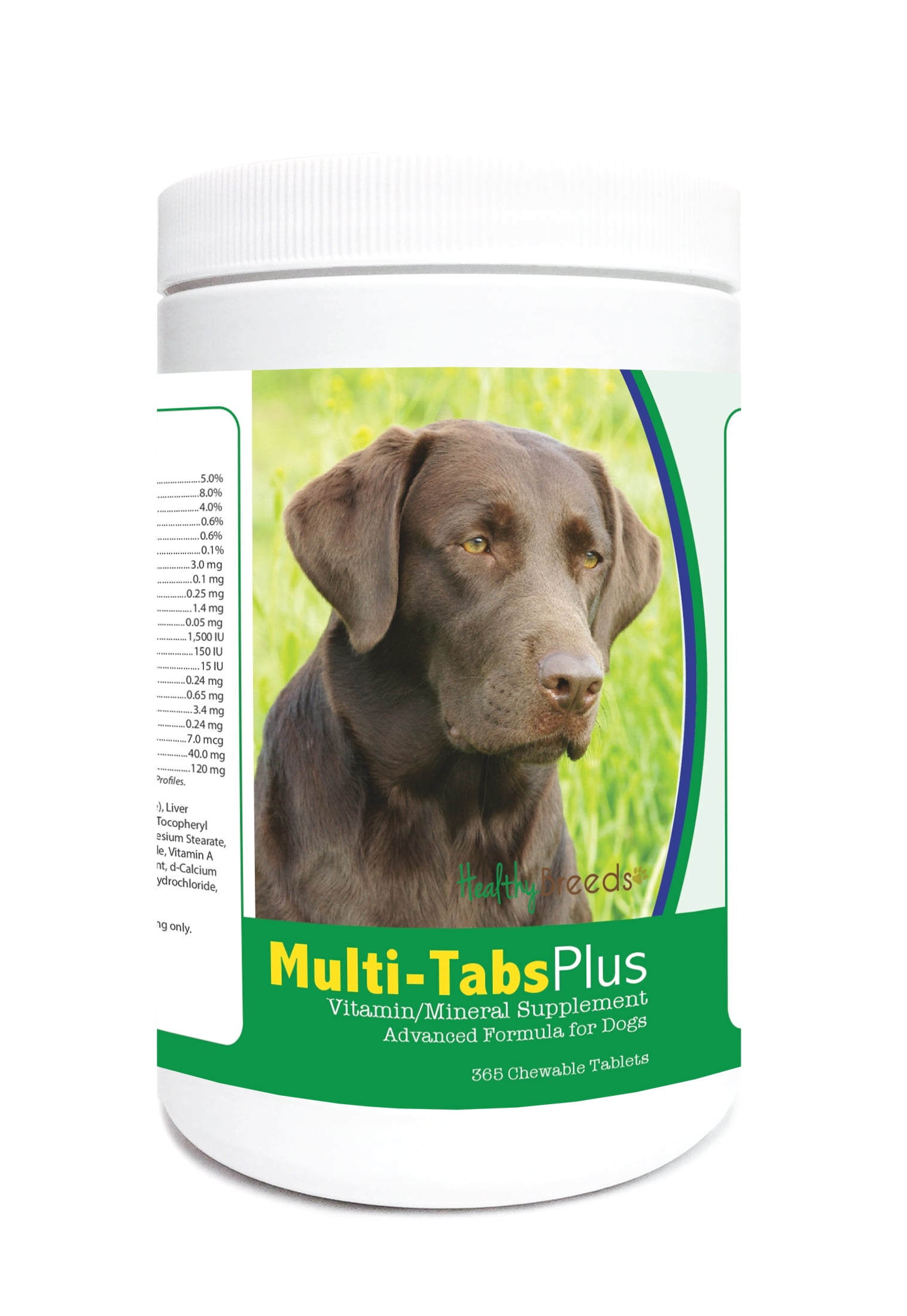 Healthy Breeds Dog MultiTab Vitamin and Mineral Supplement for Labrador Retriever, 365 Chews