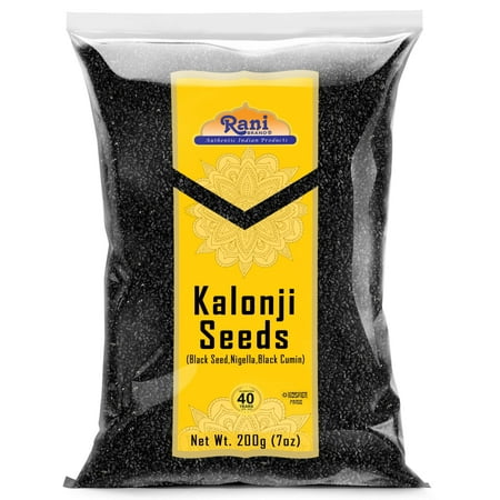 Rani Kalonji (Black Seed, Nigella Sativa, Black Cumin) Seeds 7oz (200g) All Natural ~ Gluten Friendly | NON-GMO | Kosher | Vegan | Indian Origin