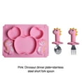 thumbnail image 4 of stanreset Easy To Clean Baby Silicone Tableware Set Enjoy Mess-free Feeding With Ease Made With Silicone Pink 2 1Set, 4 of 6