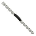 thumbnail image 2 of White Stainless Steel bracelet Contemporary Carbon Fiber 8.25 in 11.57 mm, 2 of 4