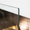 thumbnail image 3 of Barton Premium Tempered Glass Fireplace Screen, 46" x 33" Glass, Clear Glass, Gold Base, Freestanding Cover, Decorative Spark Guard Gate, 3 of 5