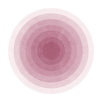 Btomtd Diameter 23.62' Cream Round Floor Mat Entryway Rug for Sofa Area Sound Buffer Doormat Under Coffee Table Bedroom Carpet Plush Rug, Pink