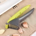 thumbnail image 4 of Easy Clean Garlic Press Mincer Crusher Stainless Steel, Powerful, Ergonomic, Lightweight Garlic Squeezer, No Waste, Green, 4 of 5