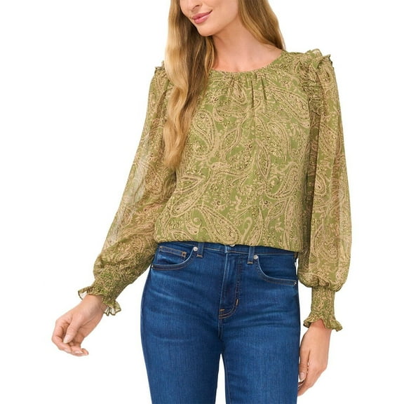 CeCe womens  Gathered Neck Blouse, XXS