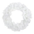 thumbnail image 2 of Dserfhy Faux Spruce Christmas Wreath Unlit Pink/White Artificial Flocked Xmas Wreath for Indoor Outdoor Winter Home Decor, 2 of 7