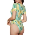 thumbnail image 2 of Fotbe Pineapples1 Body de Mujer con Cuello Redondo y Mangas Cortas, Sin Mangas Ajustado, Suave, Cómodo y Básico-X-Large, 2 of 7