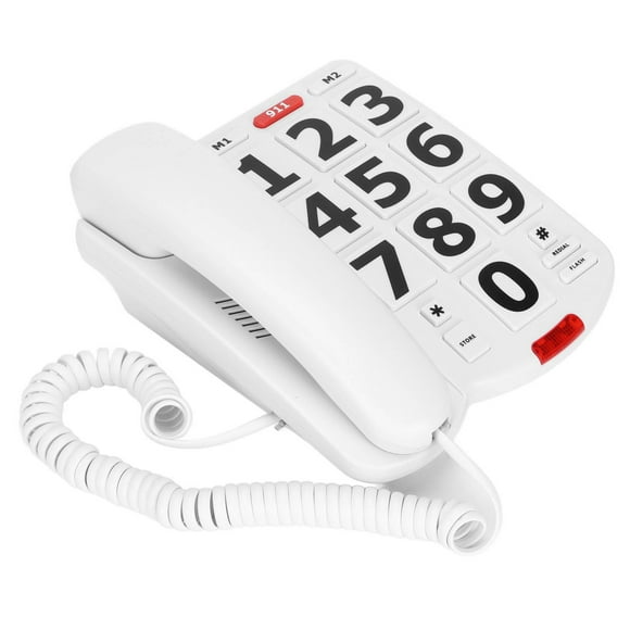 Teléfono Fijo Con Botones Grandes, Diseño Profesional, Botones Domésticos Fáciles De Leer, Marcación Con Un Solo Toque, Tonos De Llamada Súper Fuertes, Teléfono Con Cable