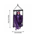 thumbnail image 3 of Diceymbol Halloween Hanging Caged Skeleton Ghost Prop with Glowing Red Eyes for Yard Patio Garden Walkway Outdoor Hanging Decor 16 Inch, 3 of 7