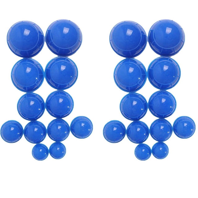 24 Piezas de Ventosas Azules de Cuidado de Ventosas de Silicona Ventosa de Masaje