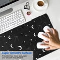 thumbnail image 4 of Long Mouse Pads for Desk,Black White Cat Moon Star Pattern Desk Mats on Top Of Desks, Desk Mouse Pad Extra Large with 3mm Non-Slip Base and Stitched Edge for Gaming,Office,Work,Home 31.5"x15.7", 4 of 6