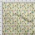 thumbnail image 3 of oneOone Georgette Viscose Light Yellow Fabric Baby Feeder|Moon & Cartoon Sheep Kids Sewing Material Print Fabric By The Yard 42 Inch Wide, 3 of 4