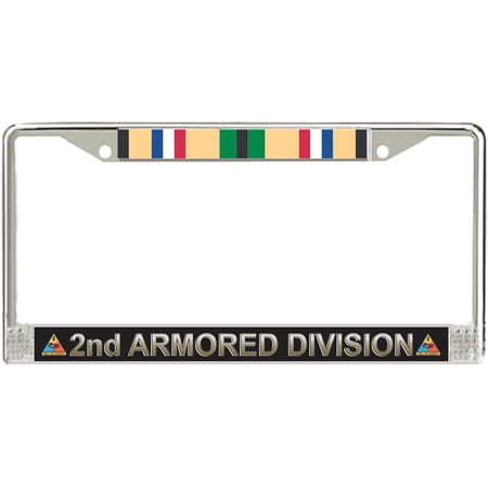 2nd Armored Division Gulf War Veteran Service Ribbon License Plate Frame