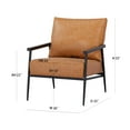 thumbnail image 5 of A&D Home Parker Vegan Leather Accent Chair, Camel, 5 of 8