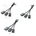 thumbnail image 3 of USB Male to 3 USB Female Splitter Hub Power Cord Extension Adapter Cable, 3 of 8
